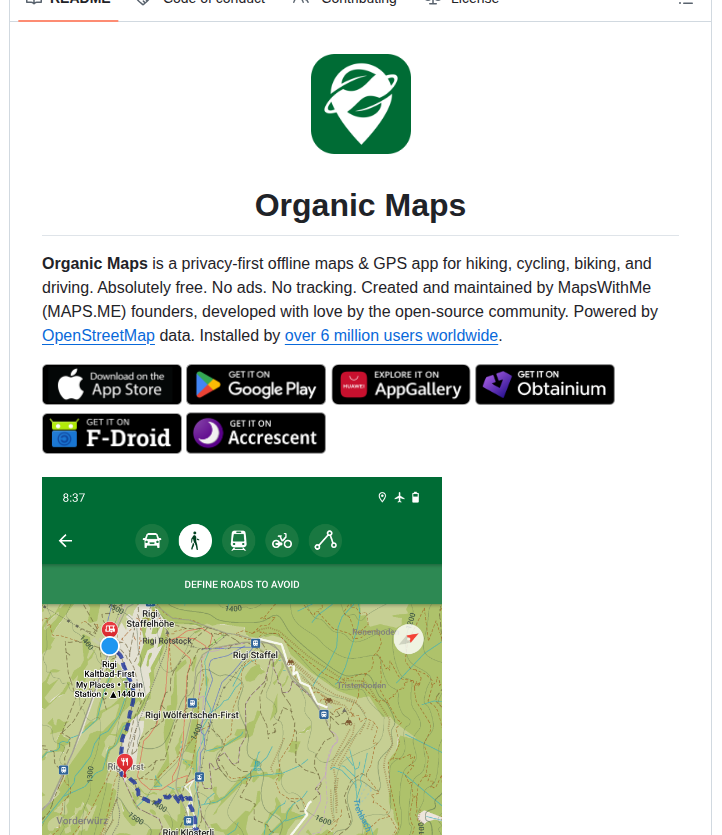 Organicmaps Organicmaps screenshot