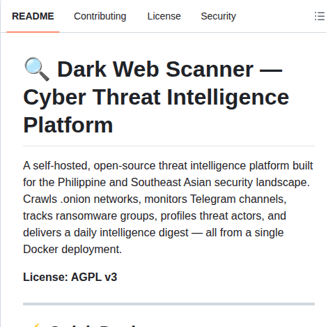 Osintph Darkweb Scanner screenshot
