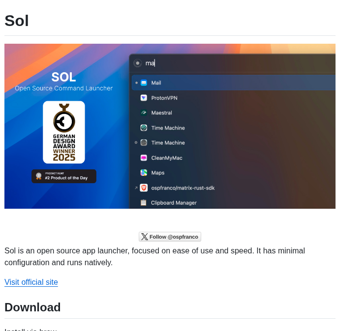 Ospfranco Sol screenshot
