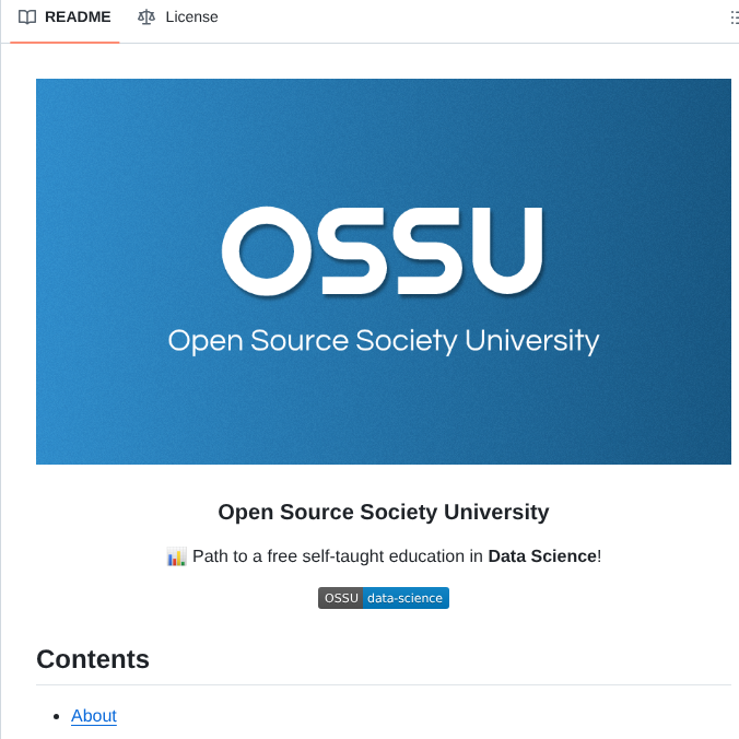 Ossu Data Science screenshot