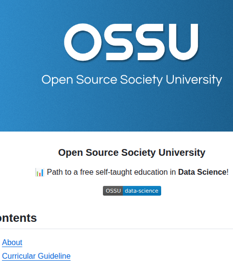 Ossu Data Science screenshot