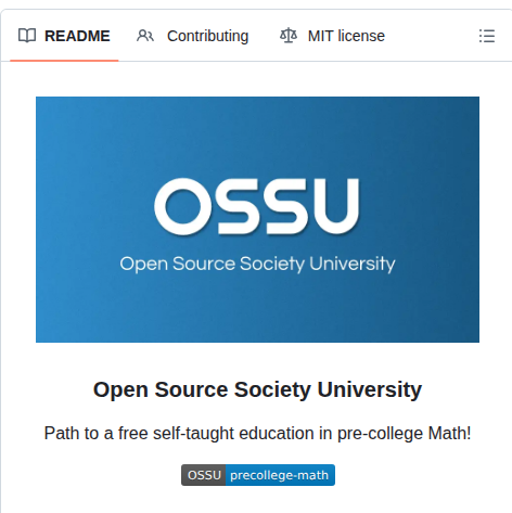 Ossu Precollege Math screenshot