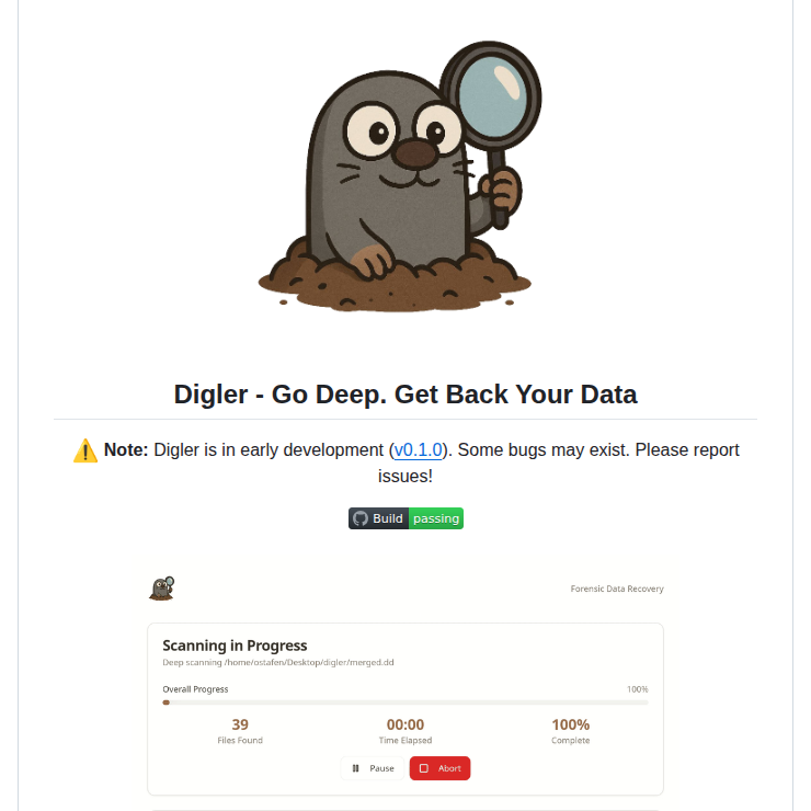 Ostafen Digler screenshot