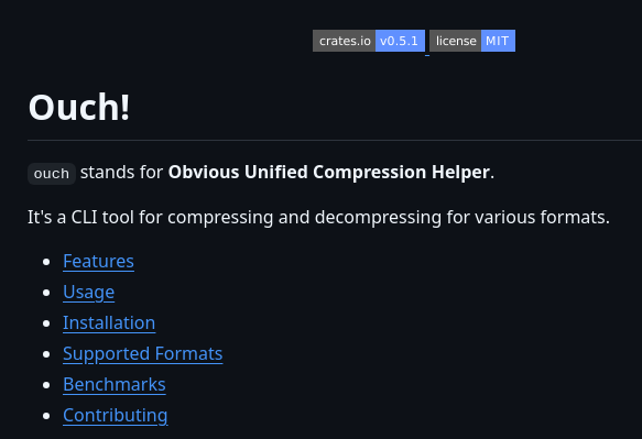 [ouch-org/ouch](https://github.com/ouch-org/ouch) screenshot
