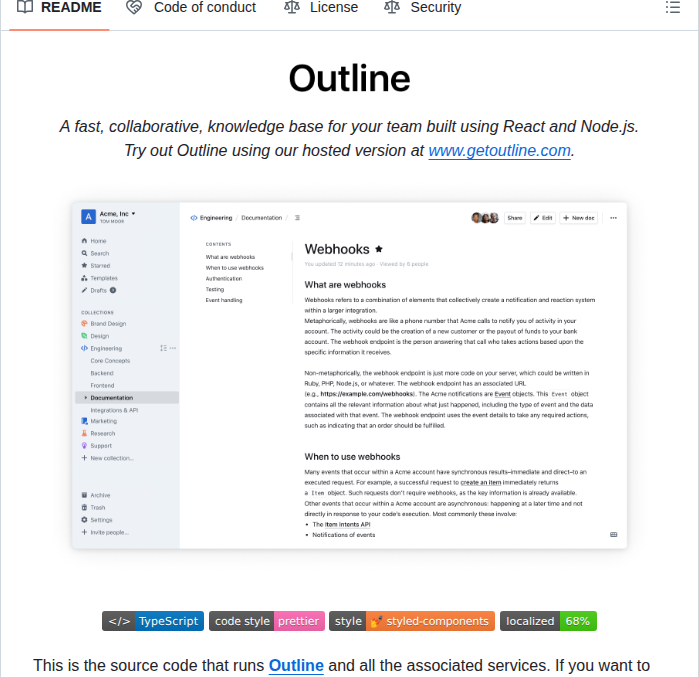 Outline Outline screenshot