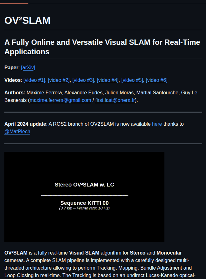 Ov2slam Ov2slam screenshot