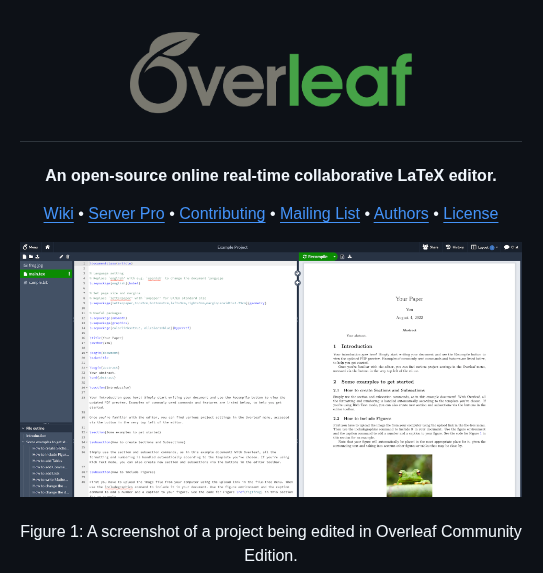 Overleaf Overleaf screenshot