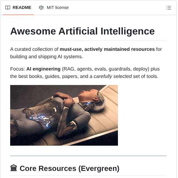 Owainlewis Awesome Artificial Intelligence screenshot