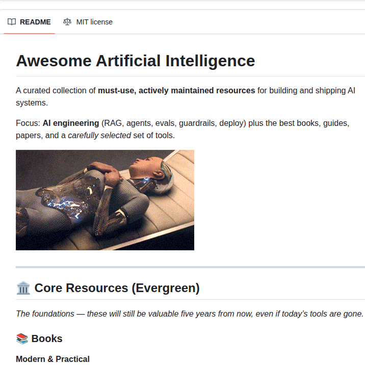 Owainlewis Awesome Artificial Intelligence screenshot