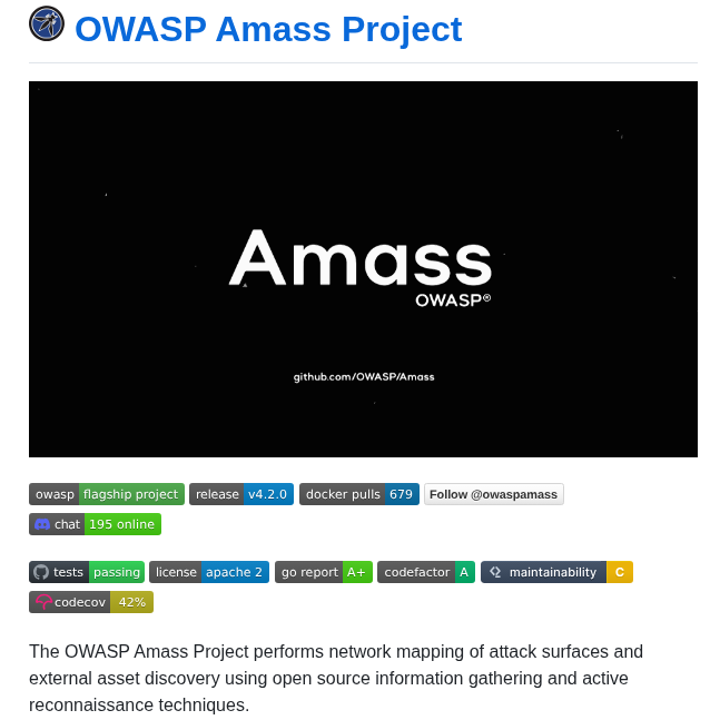 Owasp Amass Amass screenshot