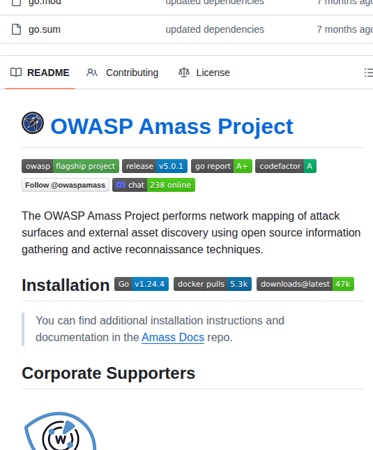 Owasp Amass Amass screenshot