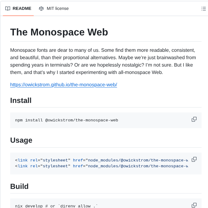 Owickstrom The Monospace Web screenshot