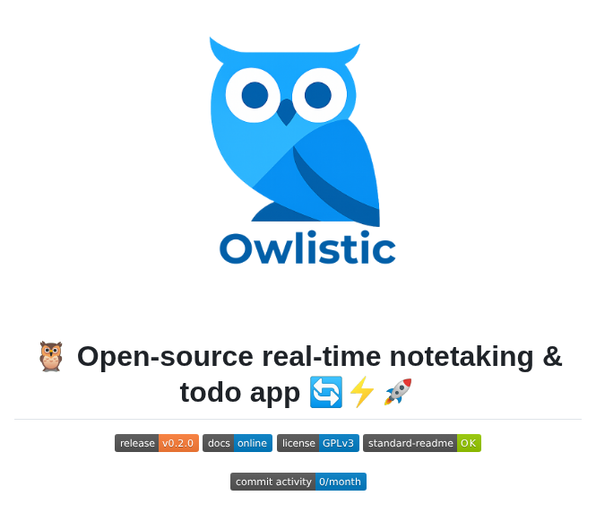 Owlistic Notes Owlistic screenshot