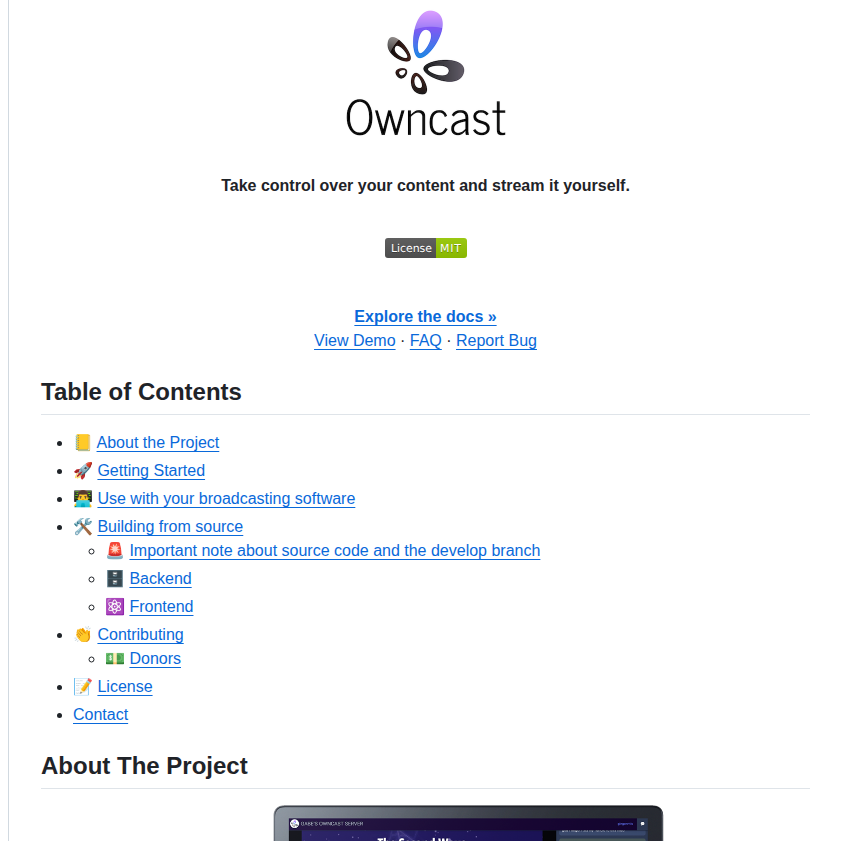 Owncast Owncast screenshot
