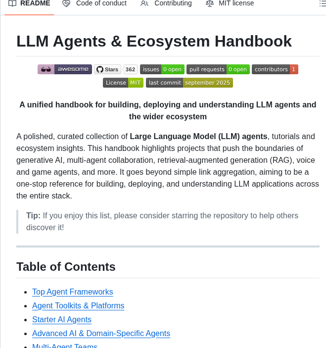 Oxbshw Llm Agents Ecosystem Handbook screenshot