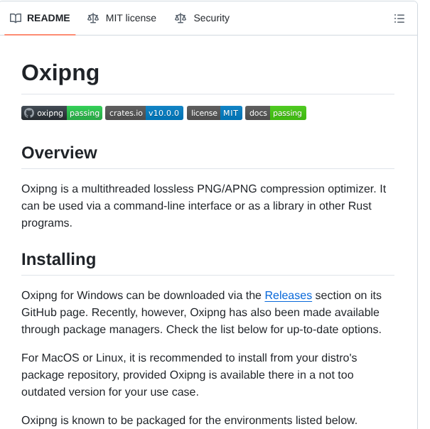 Oxipng Oxipng screenshot
