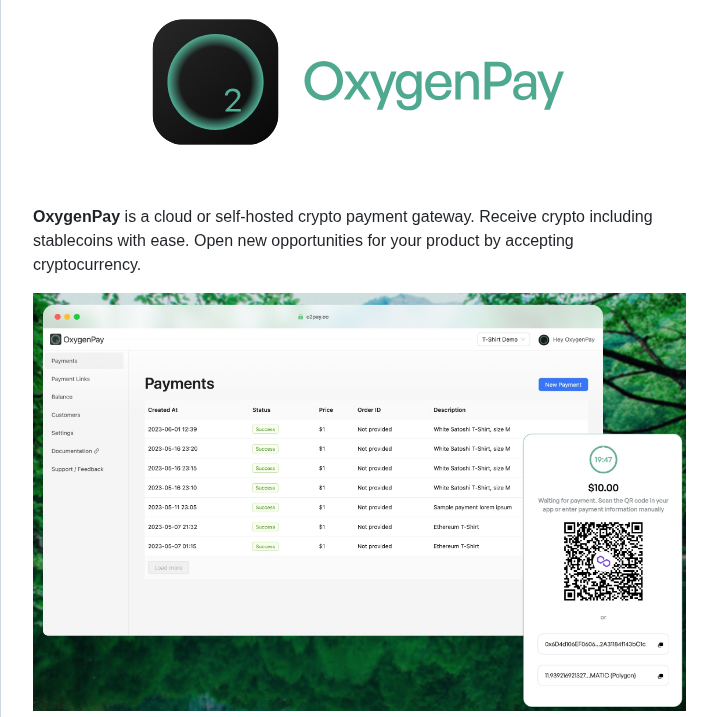 Oxygenpay Oxygen screenshot
