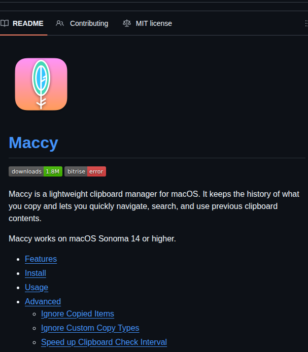 P0deje Maccy screenshot