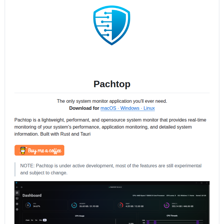 Pacholoamit Pachtop screenshot