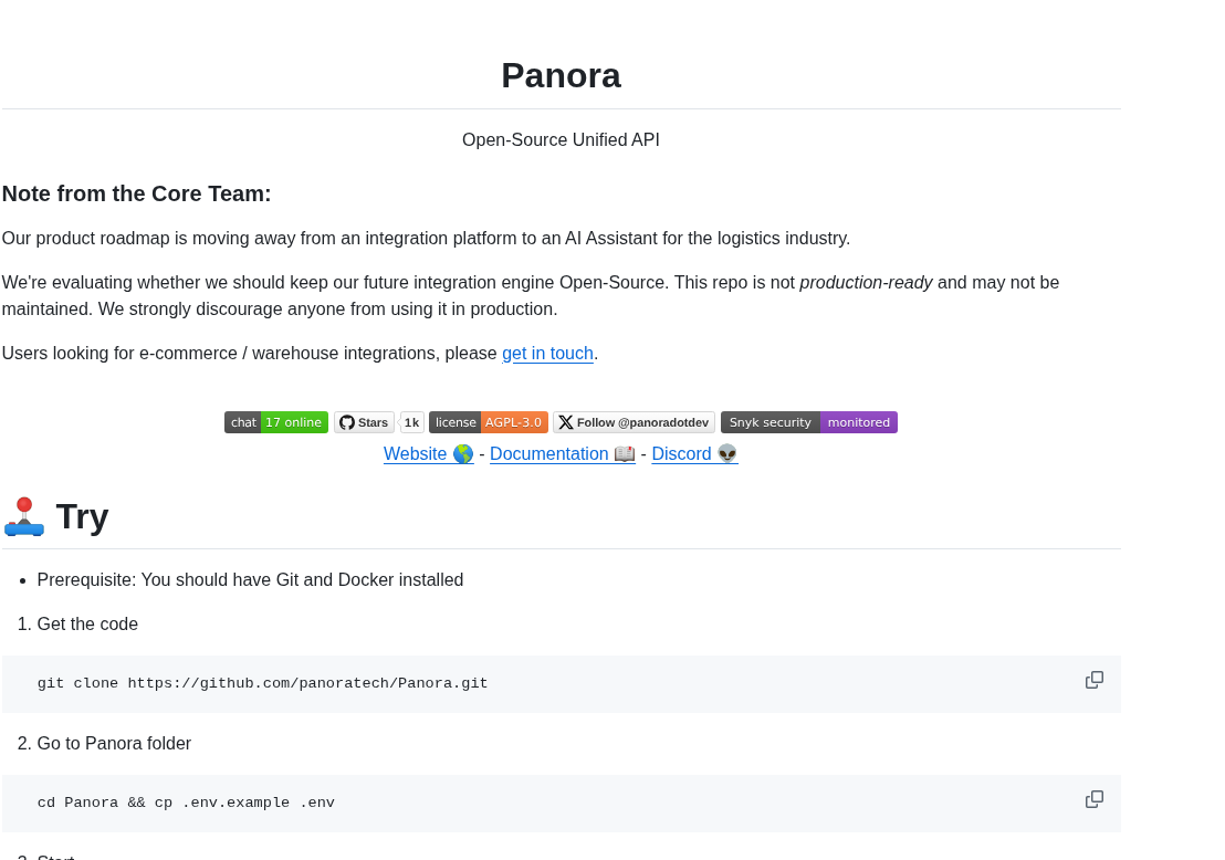 Panoratech Panora screenshot