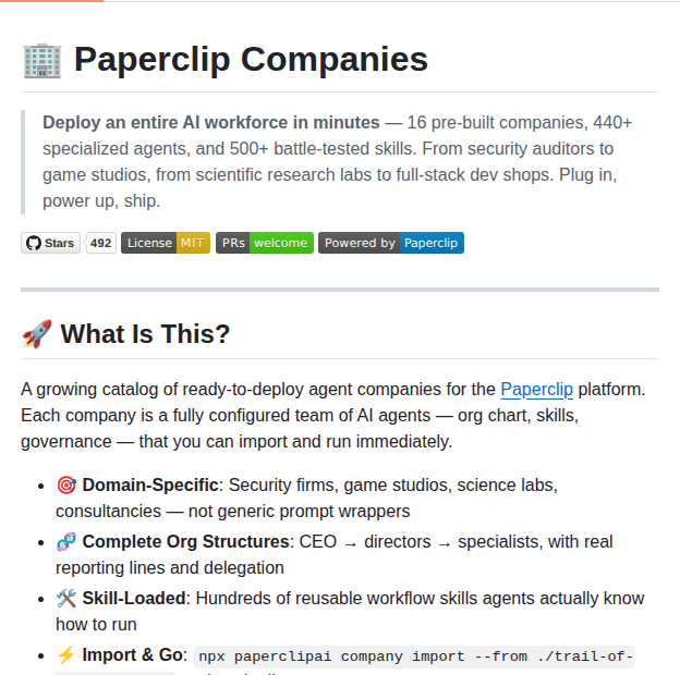 Paperclipai Companies screenshot