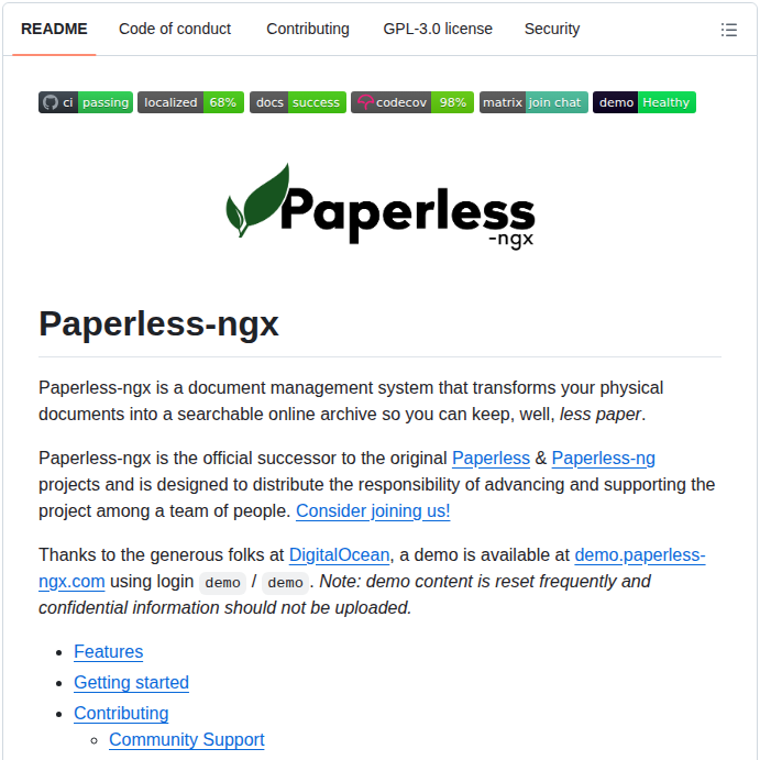 Paperless Ngx Paperless Ngx screenshot