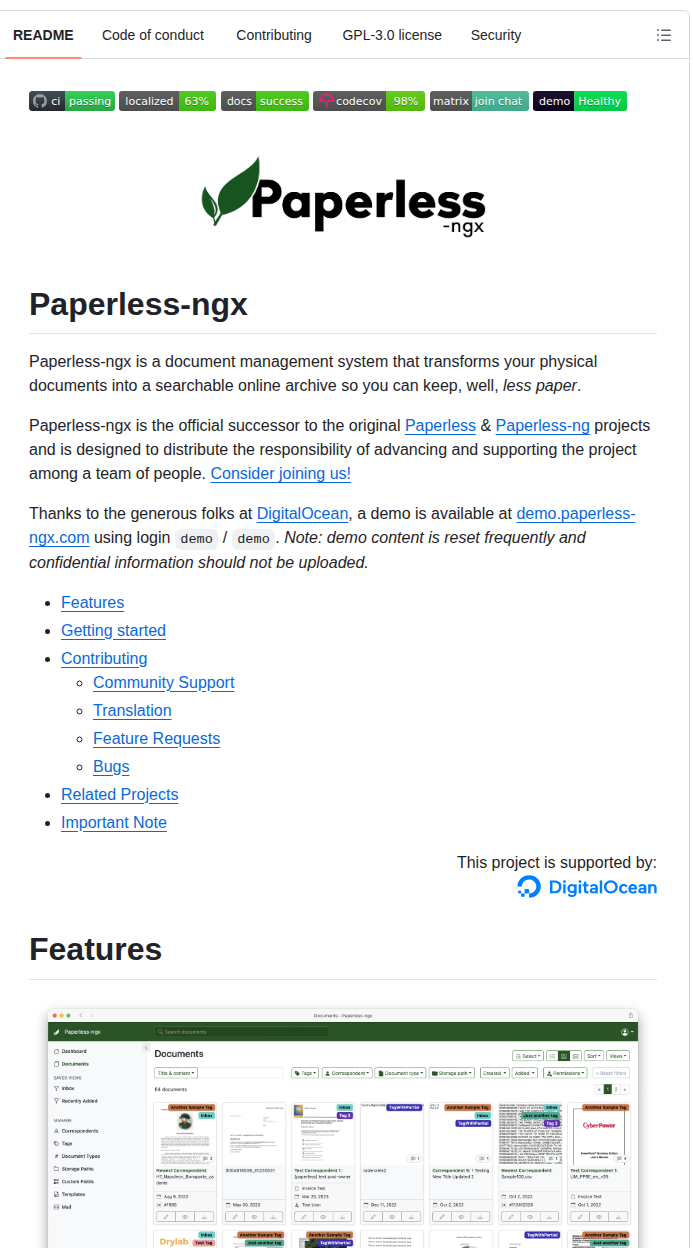 Paperless Ngx Paperless Ngx screenshot