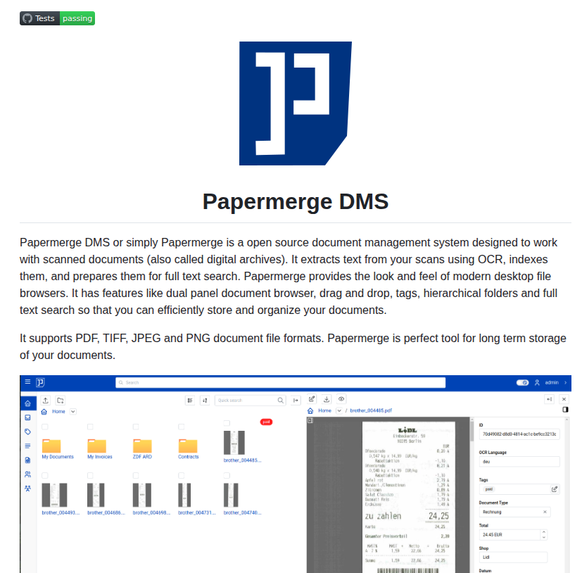 Papermerge Papermerge Core screenshot