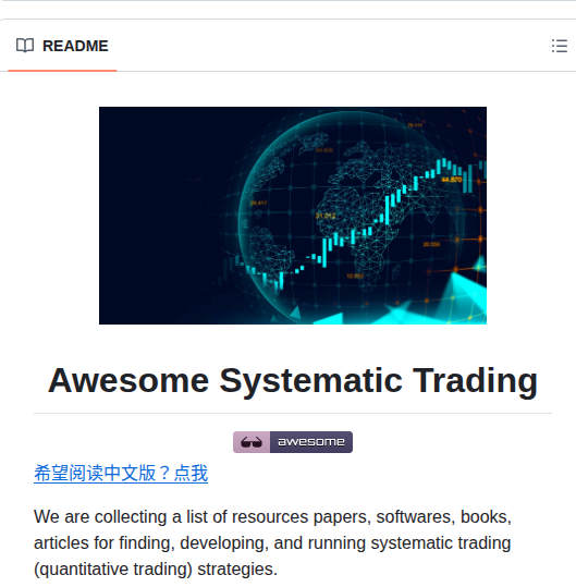 Paperswithbacktest Awesome Systematic Trading screenshot