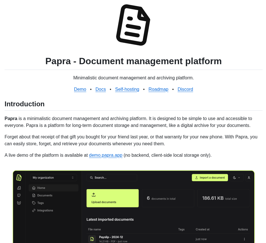 Papra Hq Papra screenshot