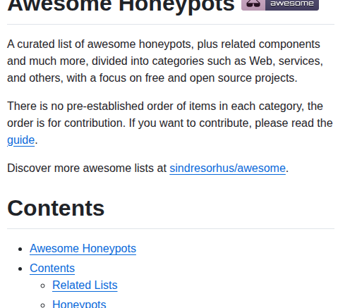 Paralax Awesome Honeypots screenshot