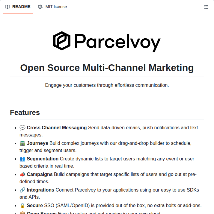 Parcelvoy Platform screenshot