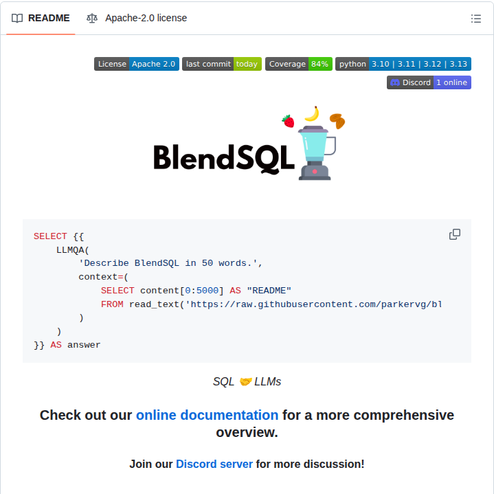 Parkervg Blendsql screenshot