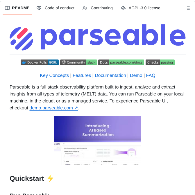 Parseablehq Parseable screenshot