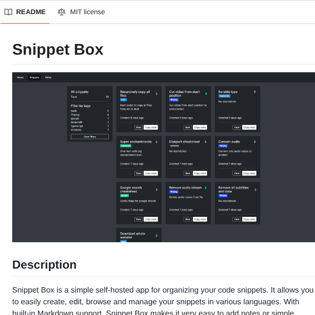 Pawelmalak Snippet Box screenshot