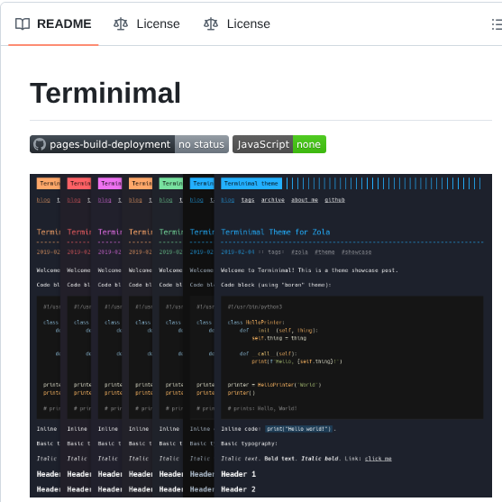 Pawroman Zola Theme Terminimal screenshot