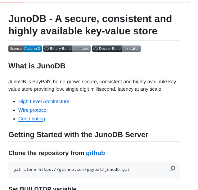 Paypal Junodb screenshot