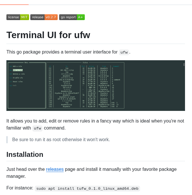 Peltho Tufw screenshot