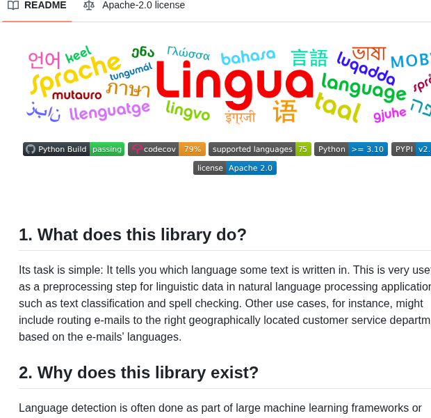 Pemistahl Lingua Py screenshot