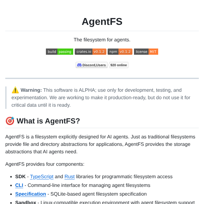 Penberg Agentfs screenshot