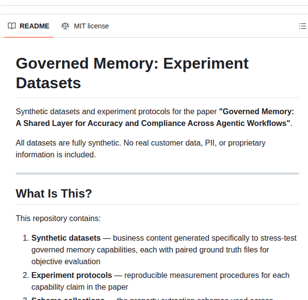 Personizeai Governed Memory screenshot