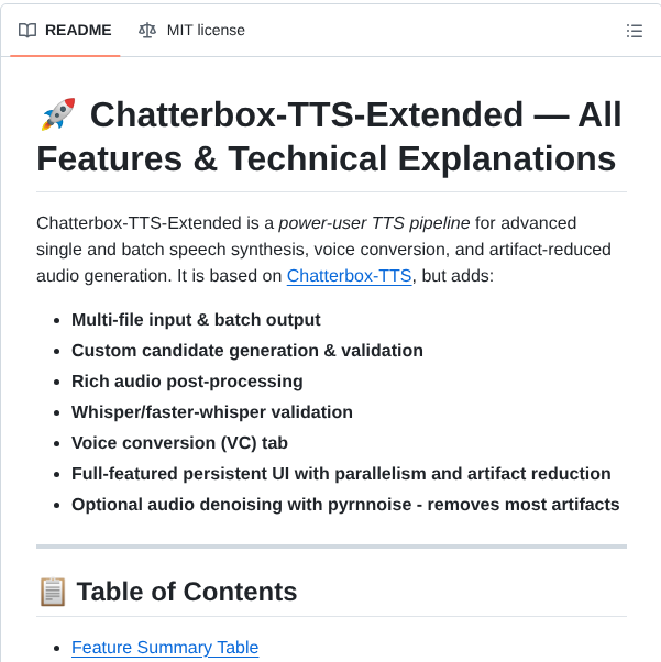 Petermg Chatterbox Tts Extended screenshot