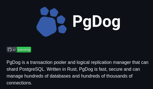 Pgdogdev Pgdog screenshot