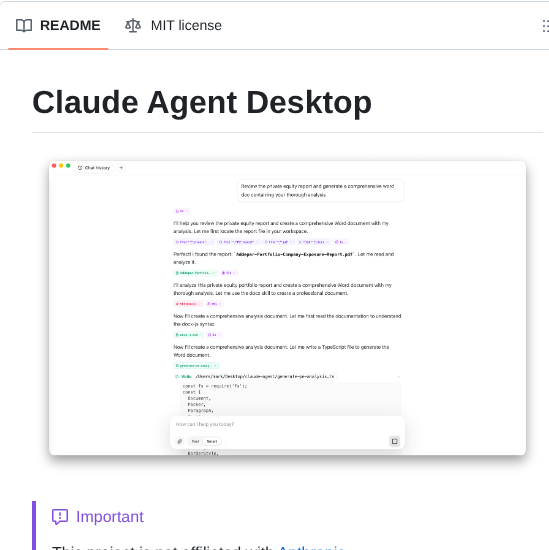 Pheuter Claude Agent Desktop screenshot