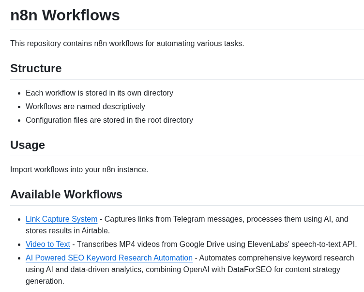Philrox N8n Workflows screenshot