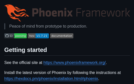 Phoenixframework Phoenix screenshot
