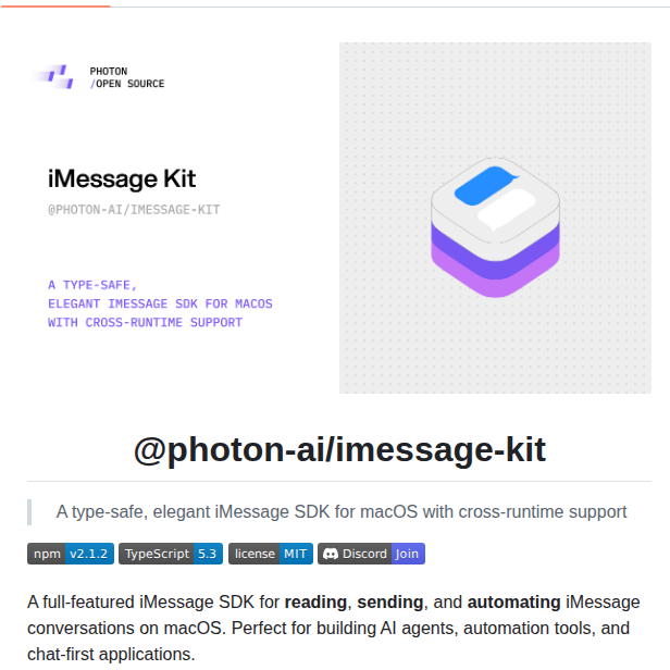 Photon Hq Imessage Kit screenshot