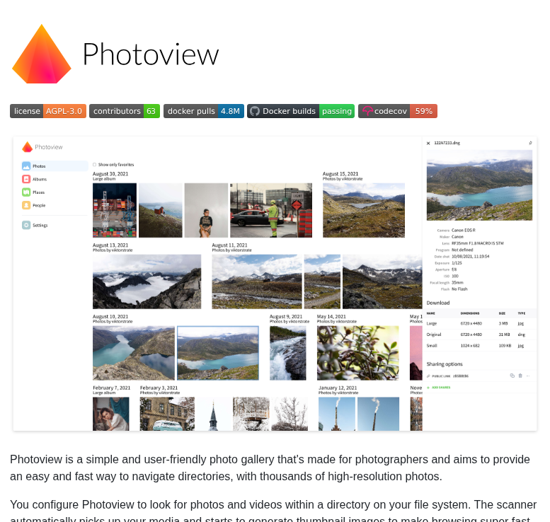 Photoview Photoview screenshot