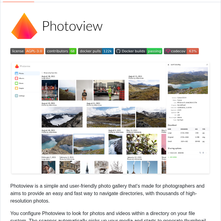 Photoview Photoview screenshot