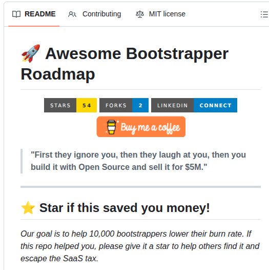 Pierpaolo28 Awesome Bootstrapper Roadmap screenshot